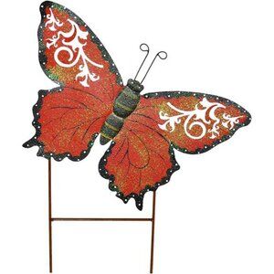 Metal Butterfly Garden Stakes - Spring Decorative Yard Signs - Indoor Outdoor